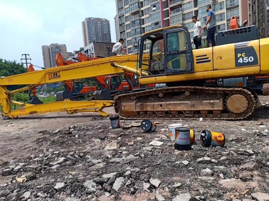 Boom de alto alcance e braço de escavadeira Construção Demolição Extenção de braço Boom de longo alcance para escavadeira SY SK EX