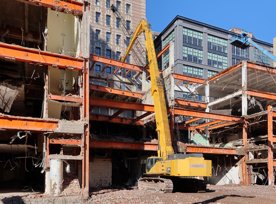 HT Excavadora de alto alcance e braço de extensão para demolição de edifícios para 25 30 50 60 toneladas Excavadora