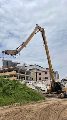 Boom de demolição de alto alcance de escavadeira de 30 toneladas para demolição de edifícios com controlo QC e Q355/Q690/HG785/WELDOX/STRENX