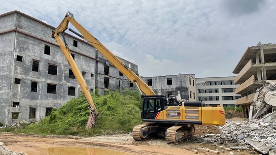 Boom de demolição de alto alcance de escavadeira de 30 toneladas para demolição de edifícios com controlo QC e Q355/Q690/HG785/WELDOX/STRENX