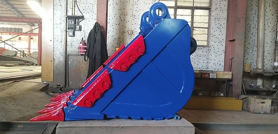 Resistência Excavadora Rock Bucket Amarelo/Negro Q355/NM400/Hardox400 280-4300kg Dentes personalizados Nova condição
