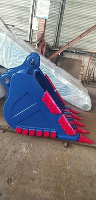 Resistência Excavadora Rock Bucket Amarelo/Negro Q355/NM400/Hardox400 280-4300kg Dentes personalizados Nova condição