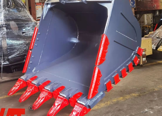 Resistência Excavadora Rock Bucket Amarelo/Negro Q355/NM400/Hardox400 280-4300kg Dentes personalizados Nova condição