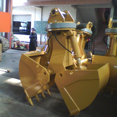 Capacidade de pouco peso de Hydraulic Clamshell Bucket da máquina escavadora Q355 grande