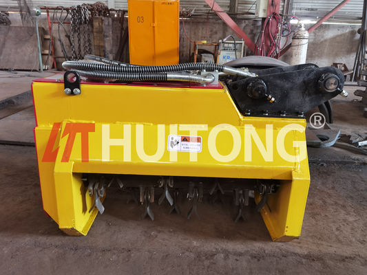 Excavadora Huitong, cortadora de escamas para escavadoras de 15-20 toneladas, manutenção de estradas/fossas/florestação