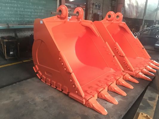 Balde de rocha Huitong para escavadeiras de 30 toneladas, mineração / pedreira / blindagem de camada dupla com dentes de cinzel substituíveis Certificado CE, OEM disponível