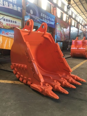 Balde de Rocha para Escavadeira Huitong com Pontas Reversíveis, Balde de Mineração de 16T para Pedreira/Demolição, OEM Disponível