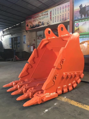 Balde de Rocha para Escavadeira Huitong com Pontas Reversíveis, Balde de Mineração de 16T para Pedreira/Demolição, OEM Disponível
