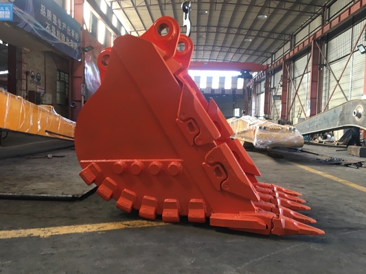 Balde de Rocha para Escavadeira Huitong com Pontas Reversíveis, Balde de Mineração de 25 T para Pedreira/Demolição, OEM Disponível