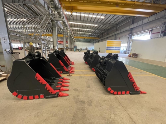 Balde de Rocha para Escavadeira Huitong com Pontas Reversíveis, Balde de Mineração de 25 T para Pedreira/Demolição, OEM Disponível