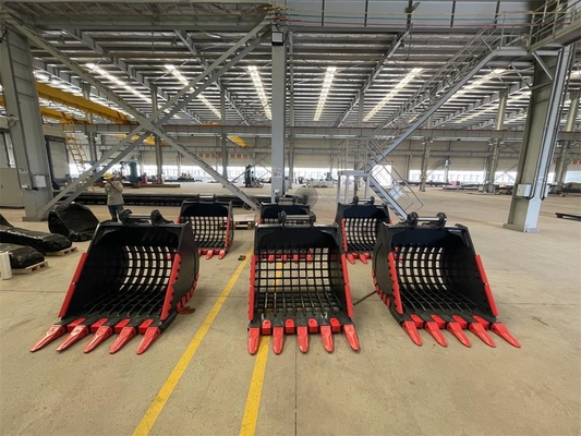 Balde de Rocha para Escavadeira Huitong com Pontas Reversíveis, Balde de Mineração de 25 T para Pedreira/Demolição, OEM Disponível