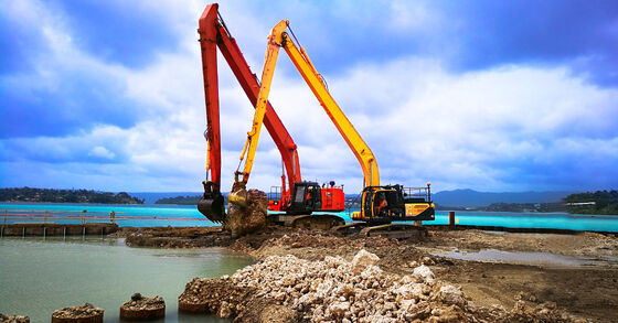 Q690 Escavadeira de Longo Alcance Boom Fabricante Venda Direta Alta Qualidade PC300EX300 Escavadeira Longo Boom