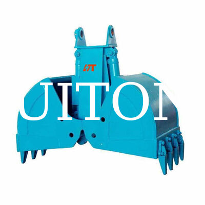 Fornecimento de fábrica Excavadora Hydraulic Clamshell Bucket HUITONG Material Q355B de alta qualidade 6-10Ton 0,6m para re-manuseio de materiais / Escavação de fundações / Carregamento e descarregamento de navios