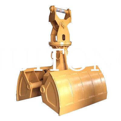 Fornecimento de fábrica Excavadora Hydraulic Clamshell Bucket HUITONG Material Q355B de alta qualidade 6-10Ton 0,6m para re-manuseio de materiais / Escavação de fundações / Carregamento e descarregamento de navios