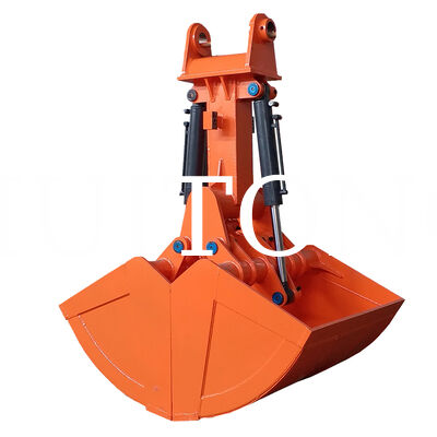 Factory Supply Excavator Hydraulic Clamshell Bucket HUITONG High Quality Q355B Material 3-5Ton 0.4m for Material Re-handling/Foundation Excavation/Ship Hold Loading & Unloading
