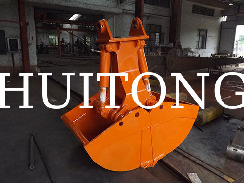 Fornecimento de fábrica Excavadora Hidráulica Clamshell Balde HUITONG Material Q355B de alta qualidade 3-5Ton 0,4m para material de re-manuseio / Fundação Escavação / embarque de embarque de carga e descarga