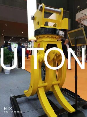 Grampos hidráulicos rotativos personalizados Grampos de madeira de 8-9 toneladas Excavadora PC80 CAT308 DX80 SY85 XE80 Grampos de madeira Q355B para carregamento de madeira na exploração florestal