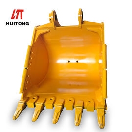 700-1000 kg Excavador Rock Bucket Amarelo Preto Dentes de Força do Novo Q355