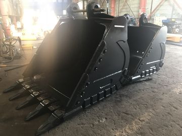 Amarelo Hardox450 Excavator Rock Bucket com Dentes de Força e 700-1000 kg de Peso