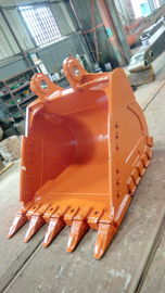 Cubeta da rocha da máquina escavadora da resistência de desgaste, cor padrão da laranja da cubeta da máquina escavadora