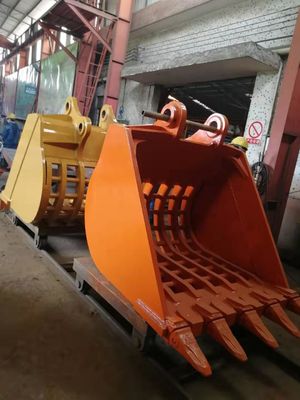 Excavadora Garbing Sieving Bucket Heavy Duty Hardox450 Amarelo / Preto 0,2-2,8 metros cúbicos