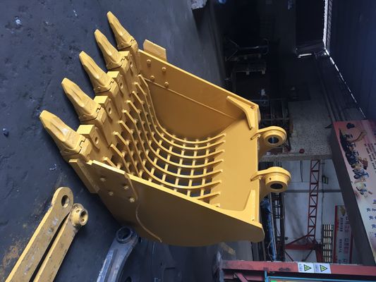 22 toneladas PC220 Customized Q355B Excavator Bucket 1.1M3 Skeleton Bucket para limpeza de latas