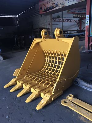 Excavadora Garbing Sieving Bucket Heavy Duty Hardox450 Amarelo / Preto 0,2-2,8 metros cúbicos