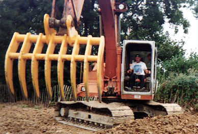 iso9001 trabalho da exploração agrícola de Root Rake For da máquina escavadora do manganês Q355