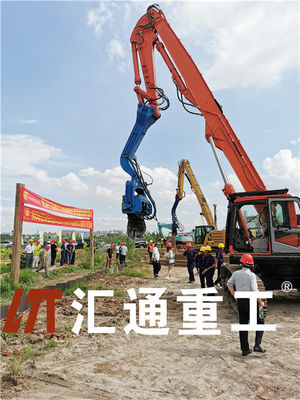 Excavadora de martelo vibratório hidráulico Vibro Pile Driver Hammer Para Excavadora de 15-45 toneladas