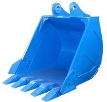 Amarelo Preto Novo 1.0 M3 Excavador Rock Bucket Q355 NM400 Hardox450 Com Dentes de Força