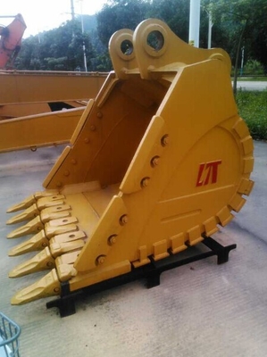 Amarelo Preto Novo 1.0 M3 Excavador Rock Bucket Q355 NM400 Hardox450 Com Dentes de Força