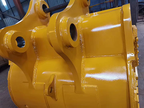 Amarelo Preto Novo 1.0 M3 Excavador Rock Bucket Q355 NM400 Hardox450 Com Dentes de Força