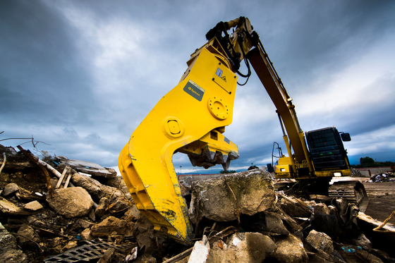 Excavadora NM400 amarelo Pulverizador hidráulico de pedra