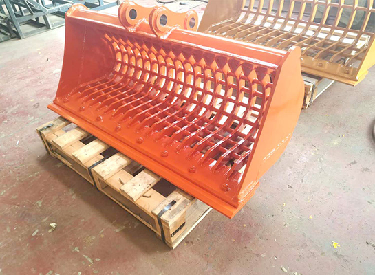 22 toneladas PC220 Customized Q355B Excavator Bucket 1.1M3 Skeleton Bucket para limpeza de latas