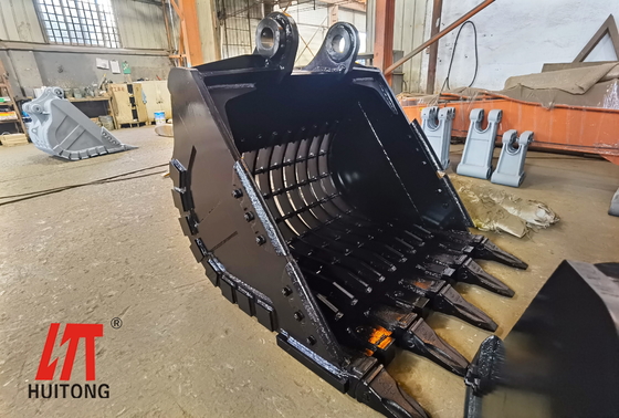 Excavadora amarela Esqueleto Balde Hardox450 Tipo pesado para limpeza e limpeza