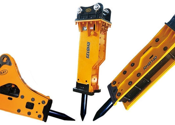 Excavadora de 6 toneladas Tipo de caixa personalizado quebra martelo Silent Rock Boreaker 75MM Diâmetro de haste com controle de QC de fábrica de alto padrão