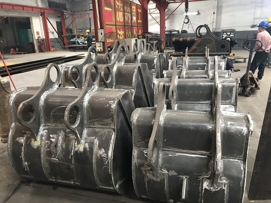 Balde de escavadeira pesado preto / amarelo com capacidade de 0,25-1,4 cbm e 220-1150 kg de peso