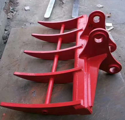 HUITONG Mini Excavadora Ripper Rake Escavação Anexo Terra Limpeza Rake Balde