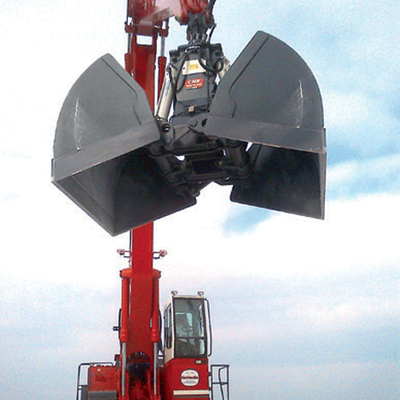 Máquinas de construção Clamshell Bucket Capacidade personalizada para escavadeiras.