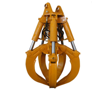 4-6 máquina escavadora Orange Peel Grab da maxila 3-45 Ton Excavator Rotating Hydraulic Grapple