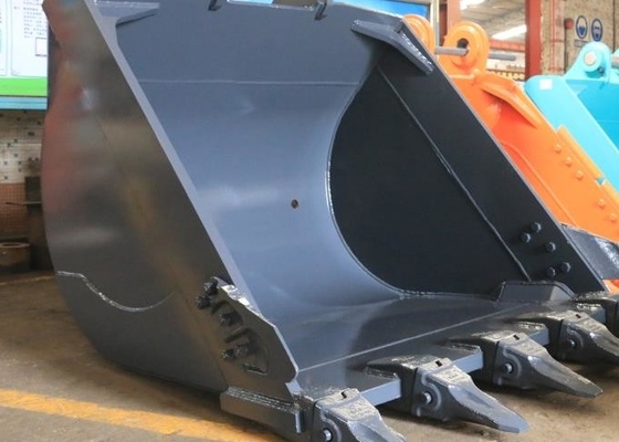 Balde de escavadeira pesado preto / amarelo com capacidade de 0,25-1,4 cbm e 220-1150 kg de peso