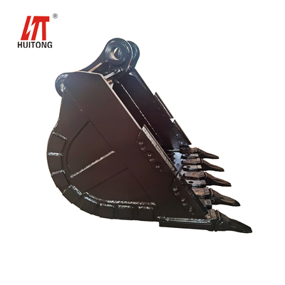 Novo balde de rocha para escavadeira de 700-1000 kg em amarelo / preto Q355/NM400/Hardox450