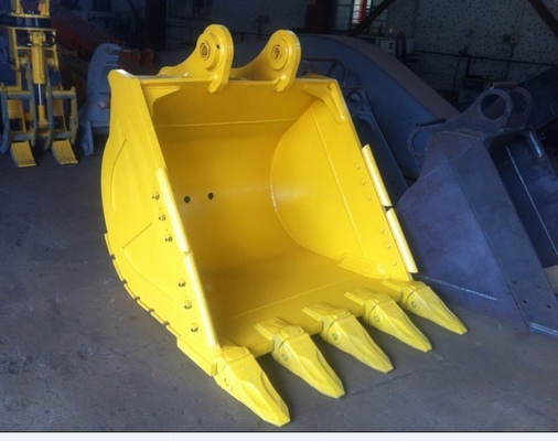 Resistência amarelo Excavator Rock Bucket com o novo Q355