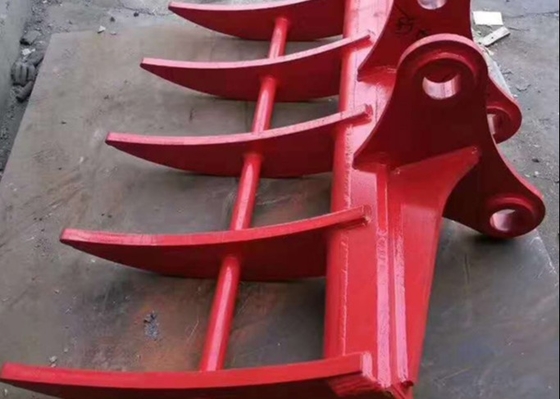 6 10 20 Ton Mini Excavator Rake folha balde Raiz Rake Grabber para Excavator Ex200 ZX210