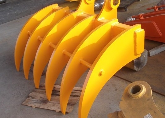 6 10 20 Ton Mini Excavator Rake folha balde Raiz Rake Grabber para Excavator Ex200 ZX210
