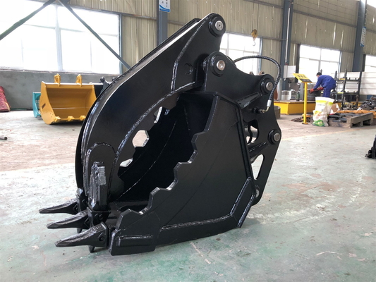Excavadora hidráulica de balde de polegar 3-100 toneladas Capacidade de agarre Q355B Hardox450 Grabber de madeira