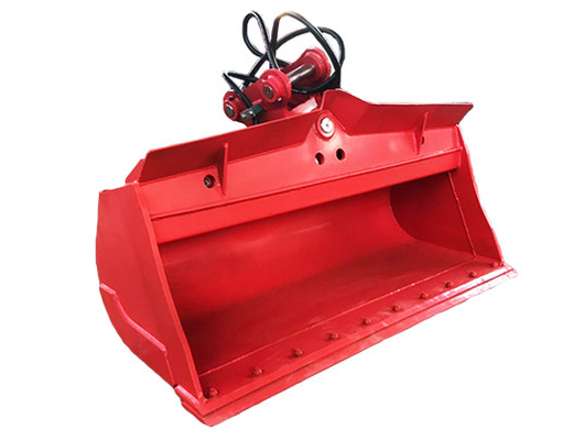 Red Excavator Tilt Bucket Largura de abertura personalizada para as necessidades do cliente