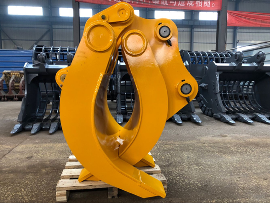 Sistema de rotação não rotativo Produto 9Ton Excavadora Manual Tipo Log Grapple personalizado Jaw Open Wood Grapple