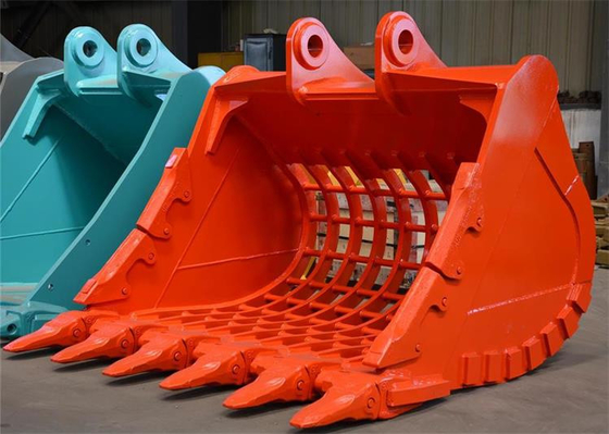 Q355B NM500 Hardox500 2,8 metros cúbicos balde de esqueleto pesado para escavação e limpeza de escavadeiras