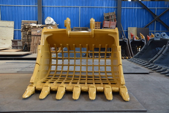 Resistência Esqueleto Excavador Balde Q355B NM360/400 Limpeza de vala Balde 0,2-2,8 M3 Capacidade